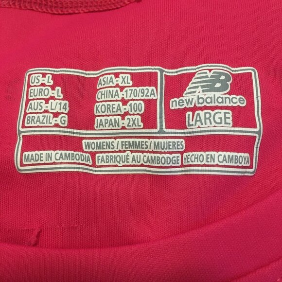 New Balance Two Tone Rose and Burgundy Almost Muscle Tee - Picture 10 of 16